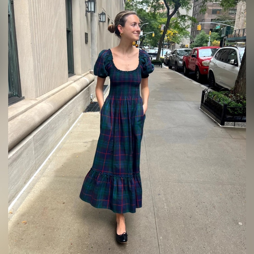 Hill House Louisa Nap Dress Midnight Tartan